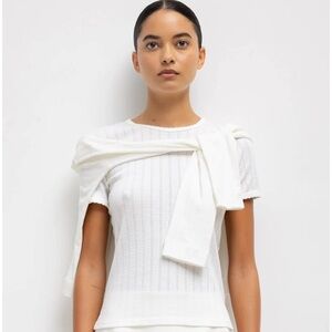 LESET White Short Sleeve Tee